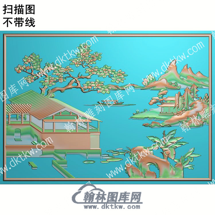 中式庭院小屋小船山水扫描图（ZSSS-014）.jpg