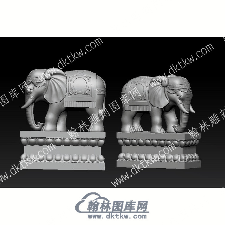 大象立体圆雕图（YDDW-044）.jpg