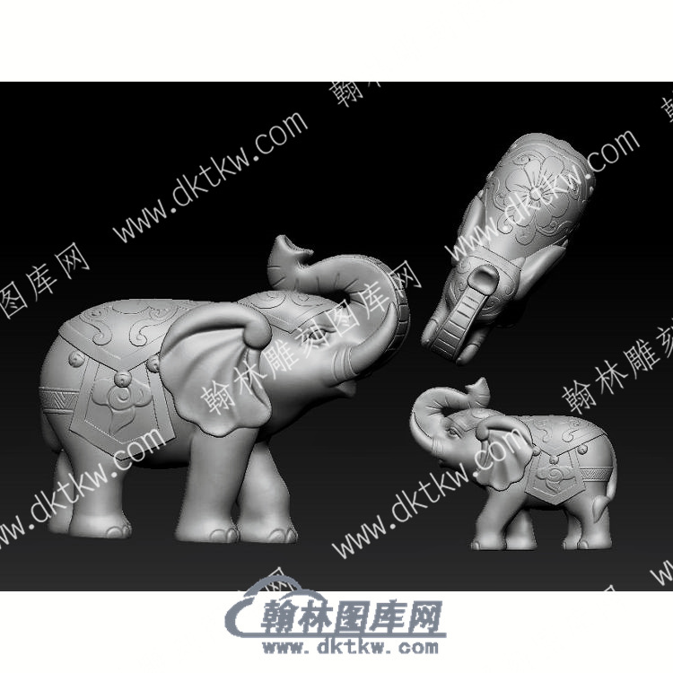 大象立体圆雕图（YDDW-072）.jpg