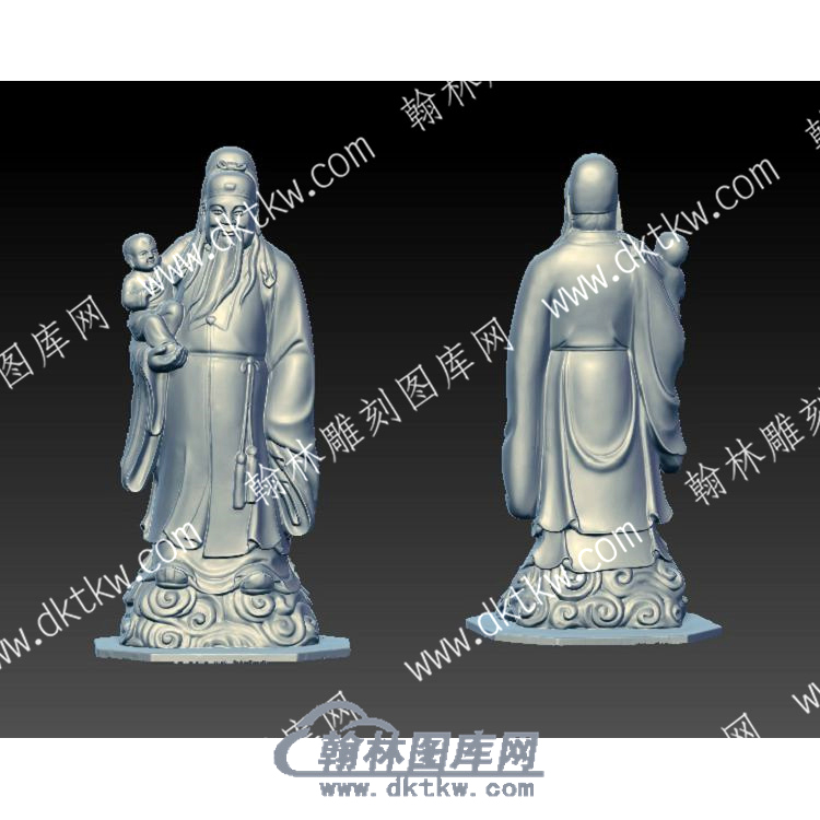 禄星立体圆雕图（YDRW-084）.jpg