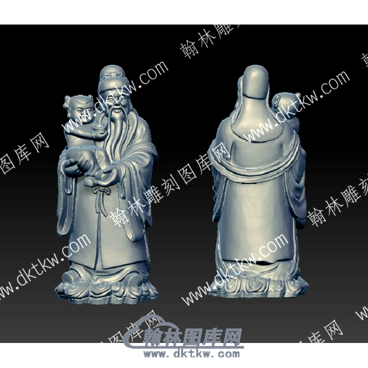 禄星立体圆雕图（YDRW-090）.jpg