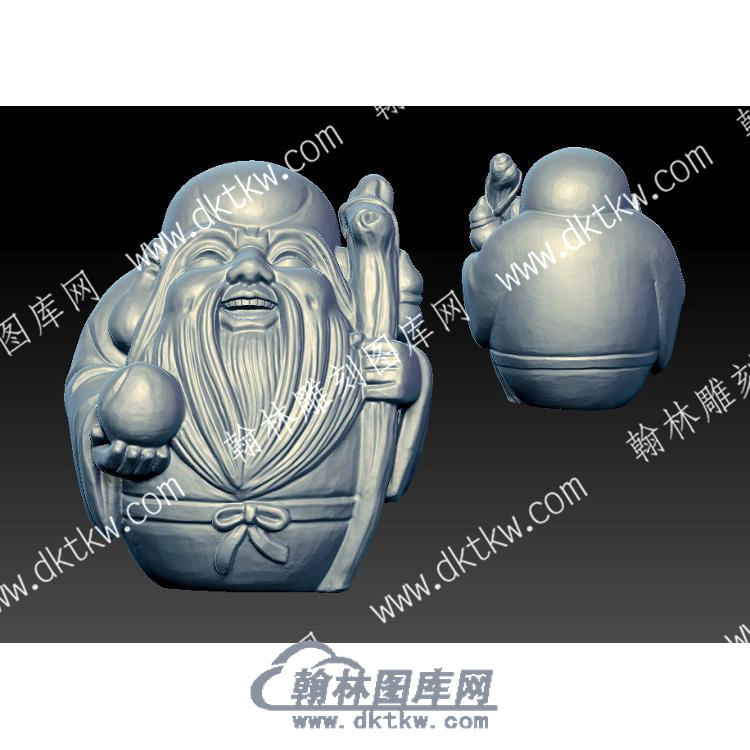 寿星立体圆雕图（YDRW-093）.jpg