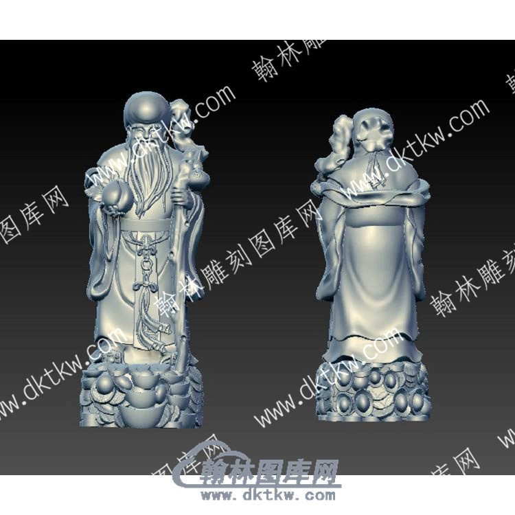 寿星立体圆雕图（YDRW-094）.jpg