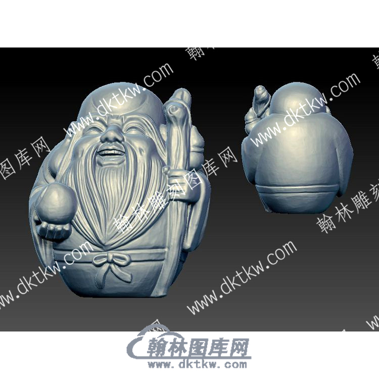 寿星立体圆雕图（YDRW-097）.jpg