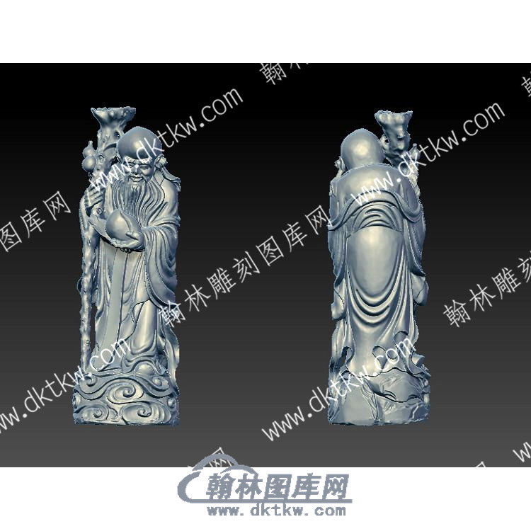 寿星立体圆雕图（YDRW-099）.jpg