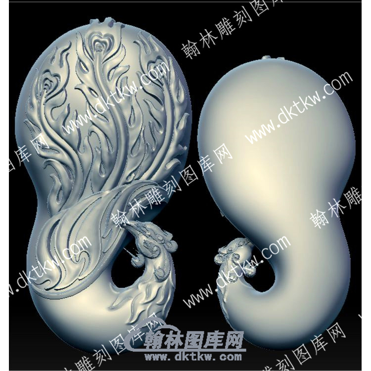 凤凰吊坠立体圆雕图（YDDZ-047）.jpg