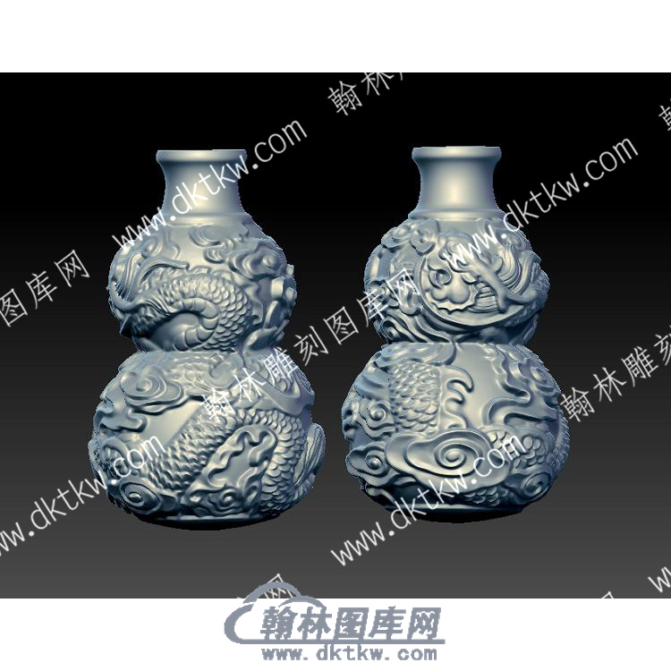 龙葫芦立体圆雕图（YDHL-014）.jpg