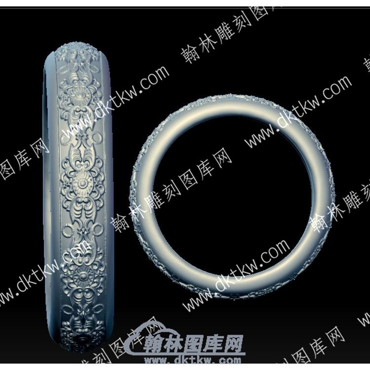 洋花花纹手镯立体圆雕图（YDSZ-001）.jpg