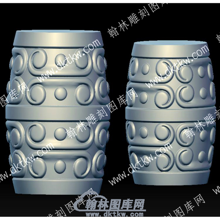 仿古桶珠立体圆雕图（YDZZ-029）.jpg