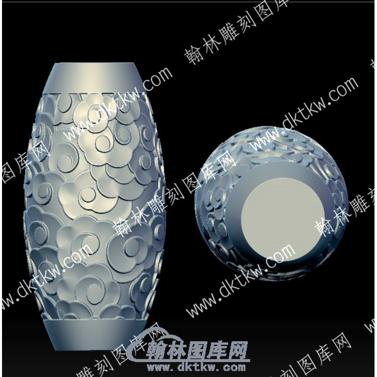 祥云桶珠立体圆雕图（YDZZ-019）.jpg