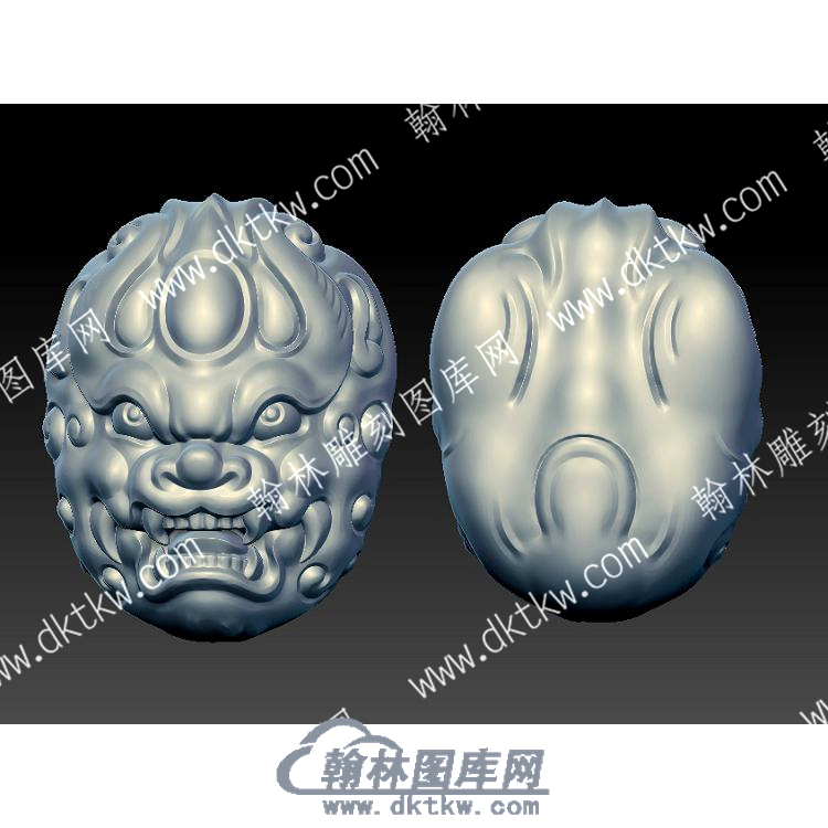 仿古兽面手把件立体圆雕图（YDSBJ-022）.jpg