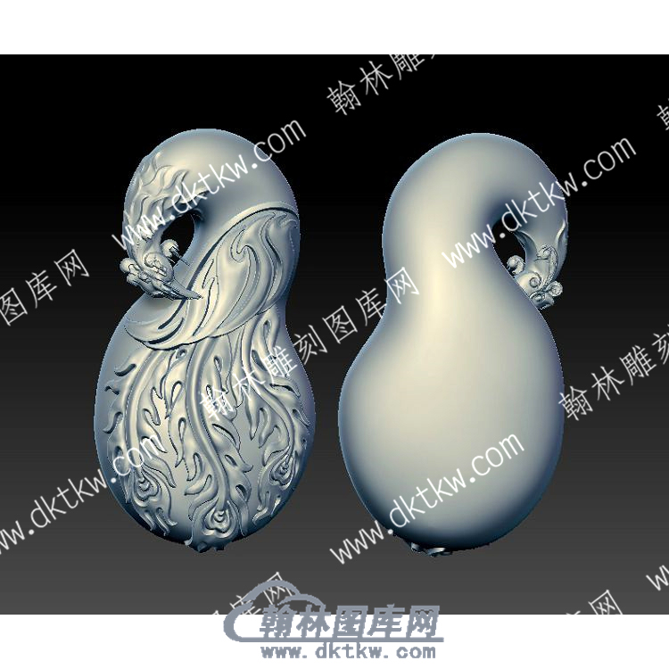 凤凰手把件立体圆雕图（YDSBJ-012）.jpg