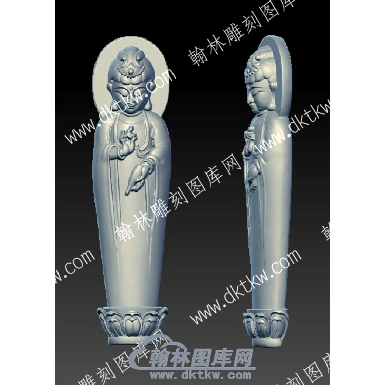 三圣之一观世音菩萨佛像立体圆雕图（YDFX-044）.jpg
