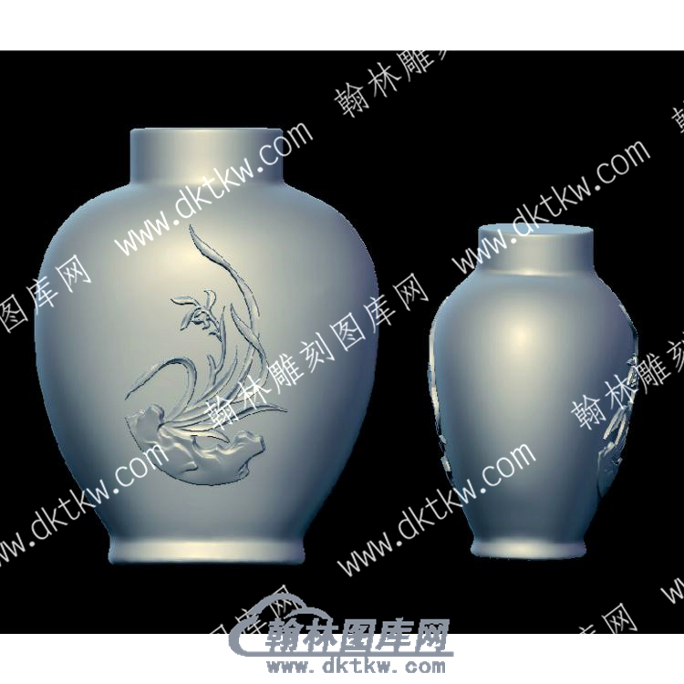 花瓶立体圆雕图（YDHP-004）.jpg