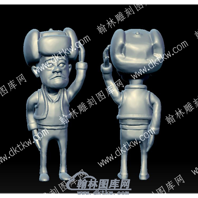 卡通光头强立体圆雕图（YDKT-014）.jpg