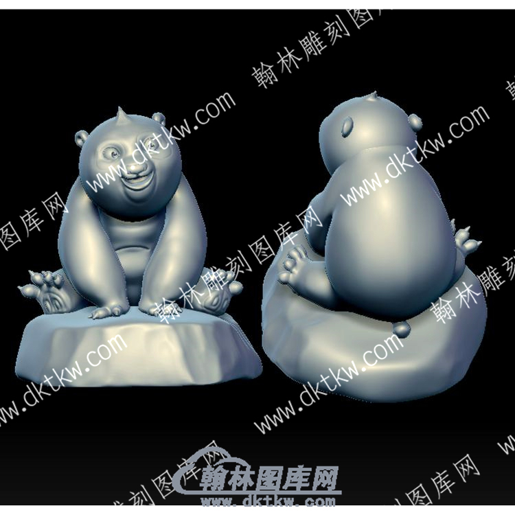 卡通熊大熊二立体圆雕图（YDKT-018）.jpg