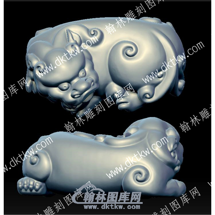 貔貅立体圆雕图（YDDW-091）.jpg