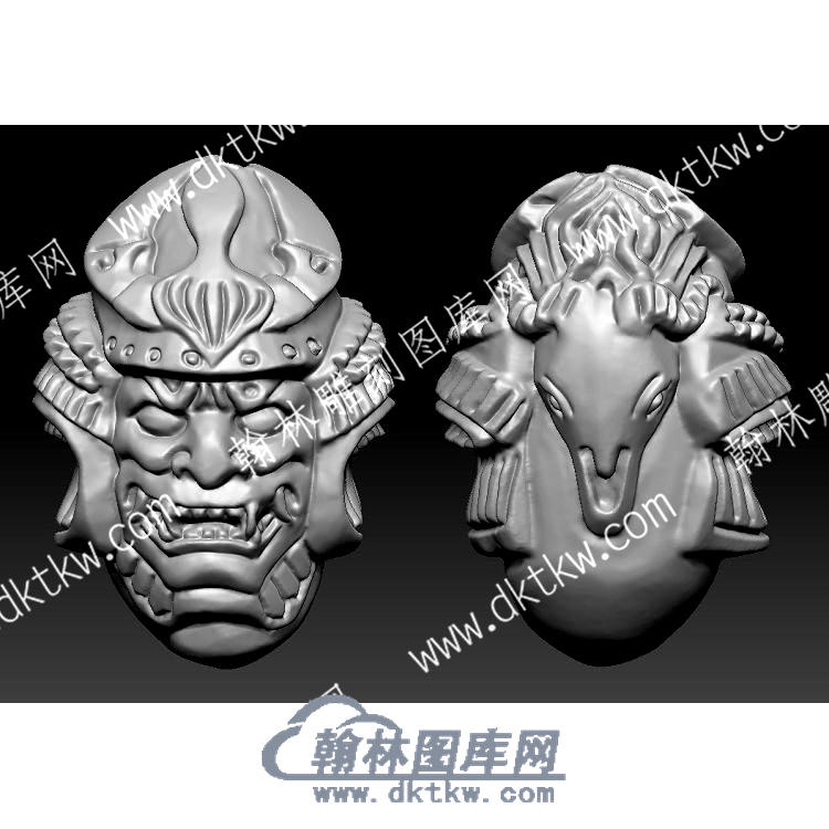 立体动漫人物鬼武者圆雕图（YDRW-038）.JPG