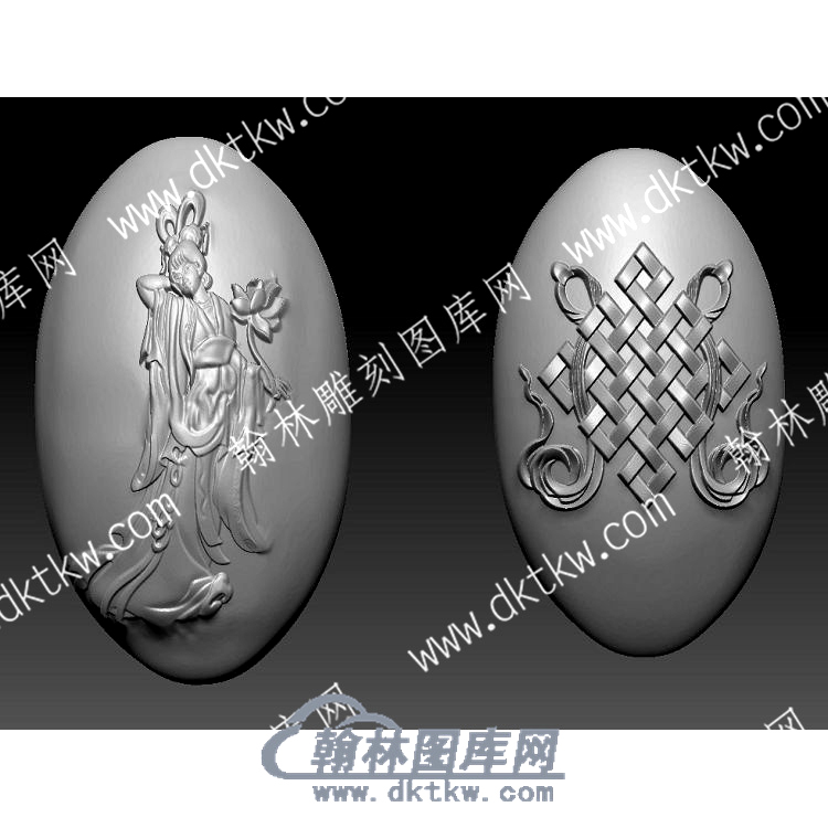 立体八仙何仙姑圆雕图（YDRW-041）.JPG