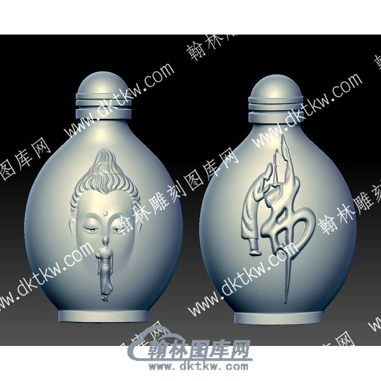 佛像佛鼻烟壶立体圆雕图（YDBYH-001）.jpg