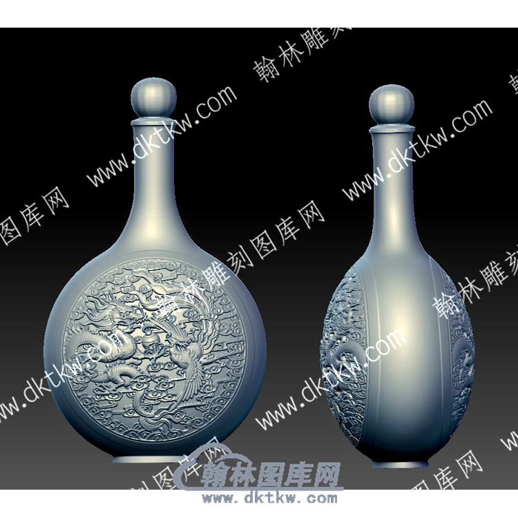 龙凤鼻烟壶立体圆雕图（YDBYH-004）.jpg