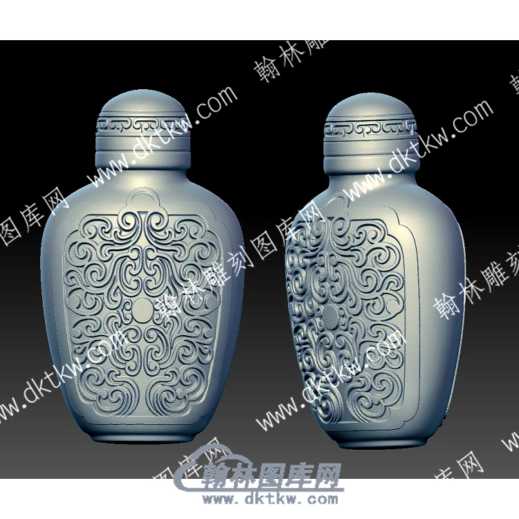 双面花纹鼻烟壶立体圆雕图（YDBYH-005）.jpg