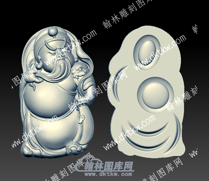 关公吊坠立体圆雕图（YDDZ-070）.jpg