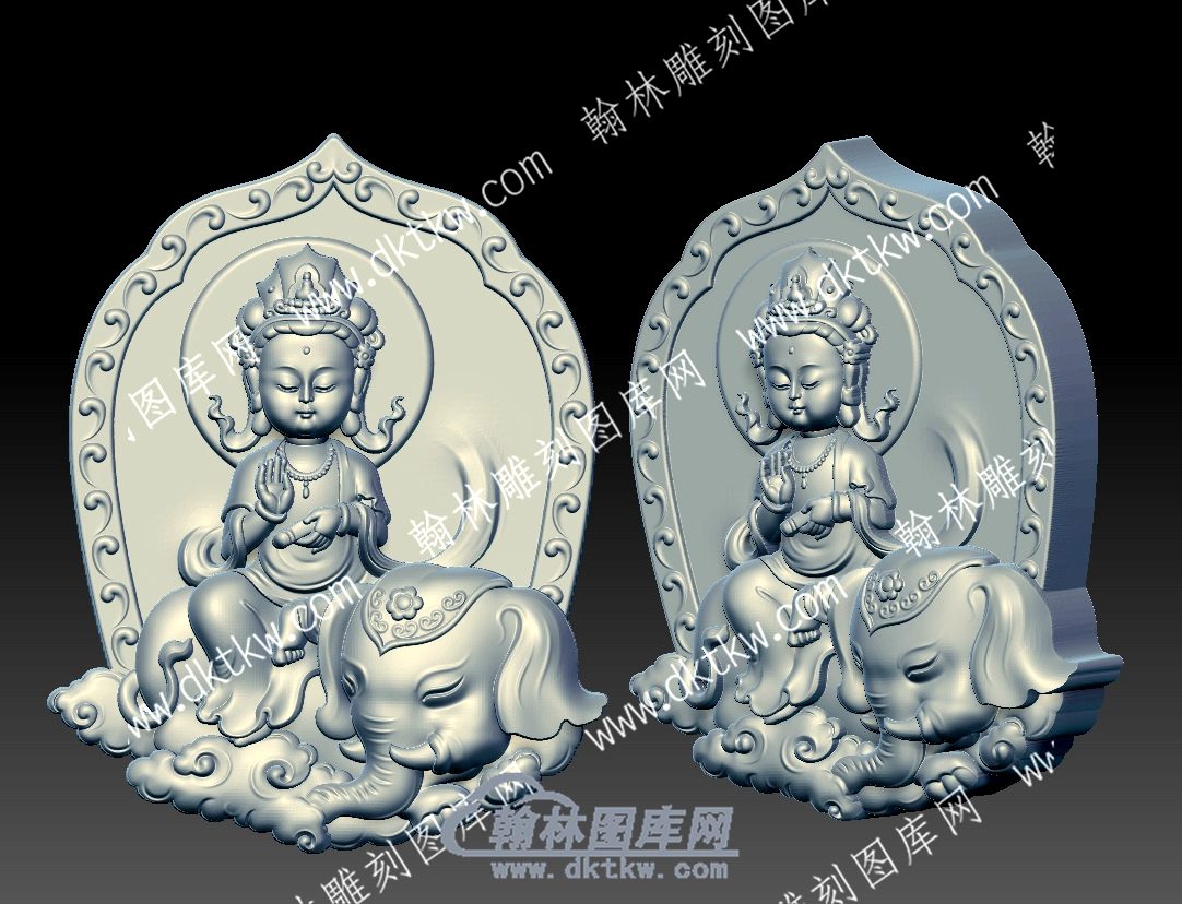 普贤菩萨吊坠立体圆雕图（YDDZ-067）.jpg