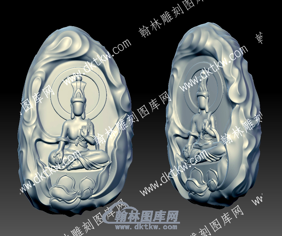 无相佛莲花吊坠立体圆雕图（YDDZ-074）.jpg