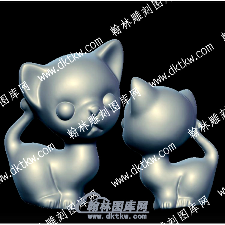 卡通猫立体圆雕图（YDKT-041）.jpg