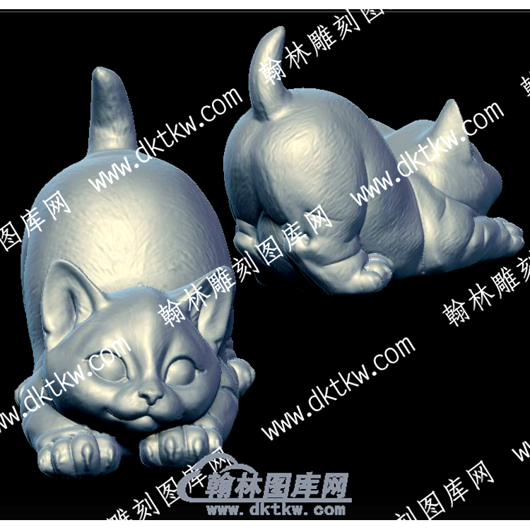 猫立体圆雕图（YDKT-051）.jpg