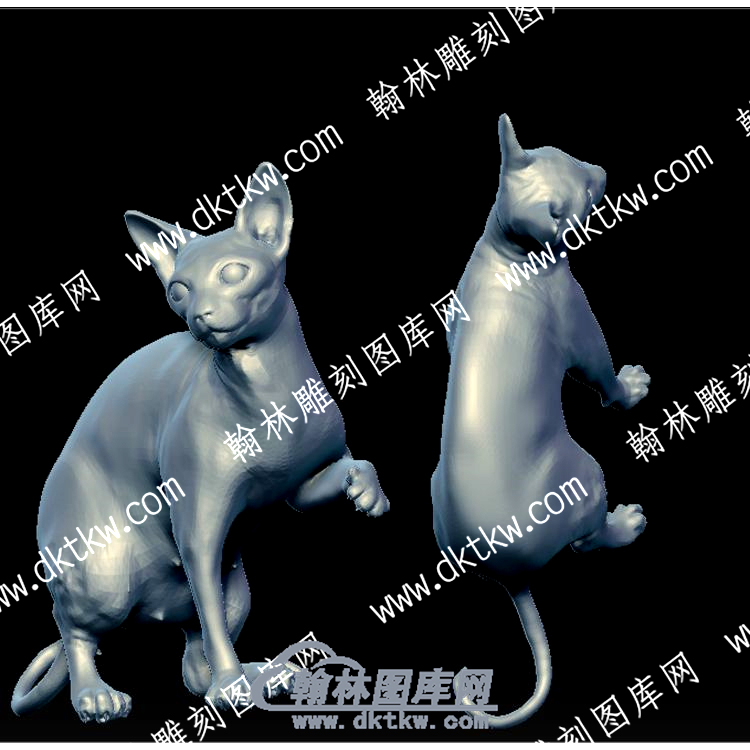 猫立体圆雕图（YDKT-052）.jpg