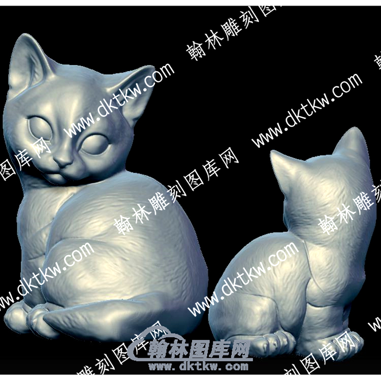 猫立体圆雕图（YDKT-055）.jpg