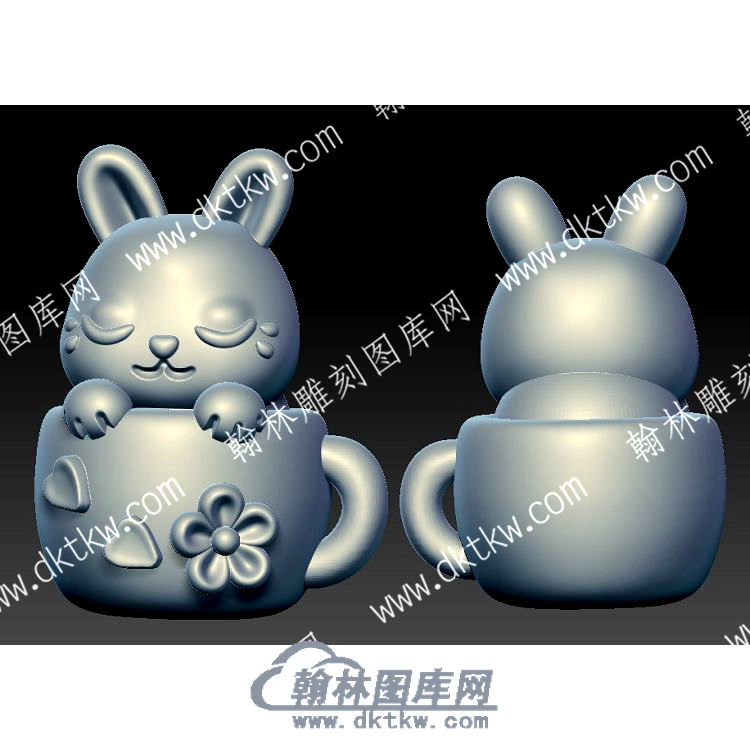兔子杯子立体圆雕图（YDDW-276）.jpg