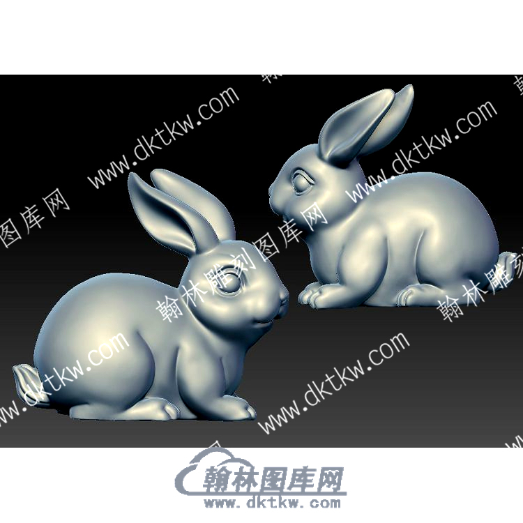 兔子立体圆雕图（YDDW-274）.jpg