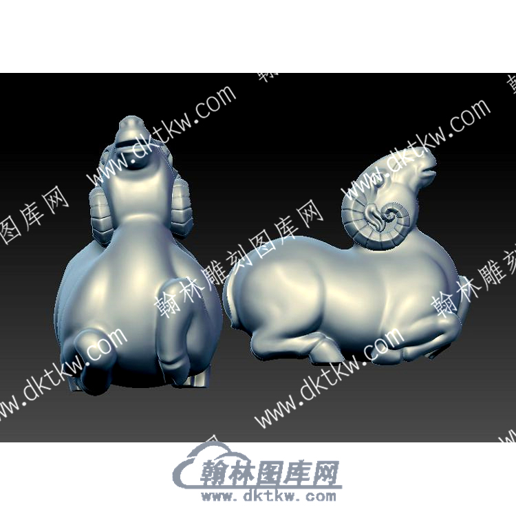 羊立体圆雕图（YDDW-305）.jpg