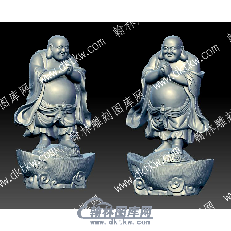元宝祥云弥勒佛立体圆雕图（YDFX-048）.jpg