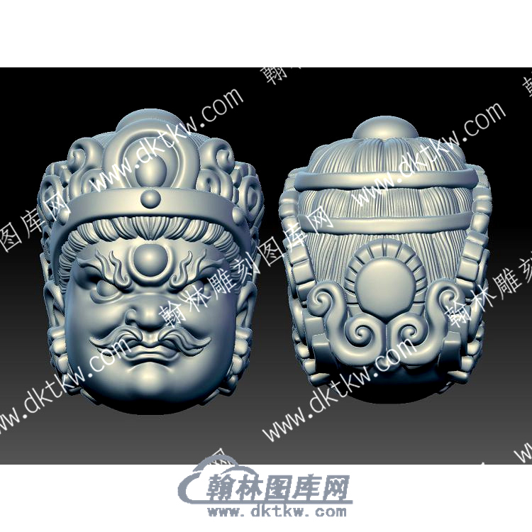 黄财神头立体圆雕图（YDCS-090）.jpg