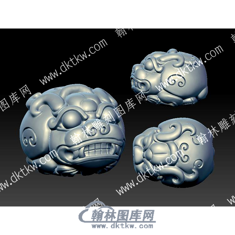 貔貅立体圆雕图（YDDW-326）.jpg