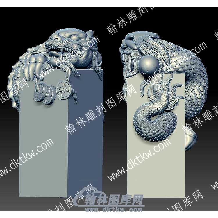 龙铜钱印章立体圆雕图（YDYZ-027）.jpg