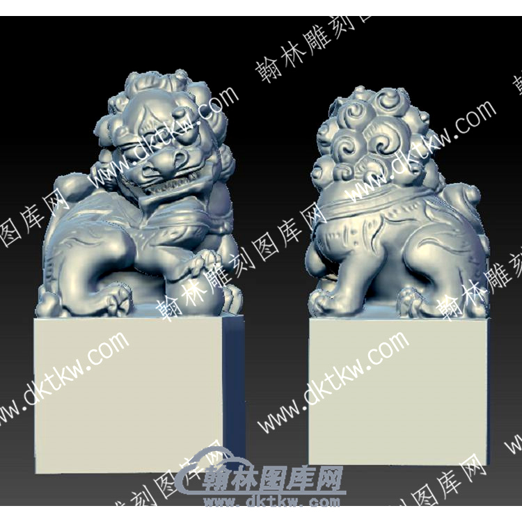 狮子印章立体圆雕图（YDYZ-014）.jpg