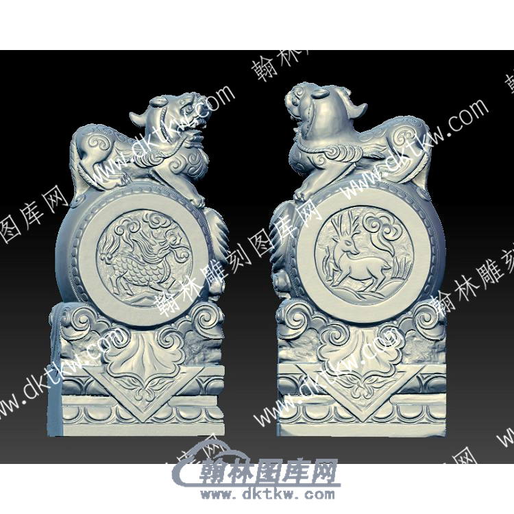 貔貅兽抱鼓立体圆雕图（SDBG-010）.jpg