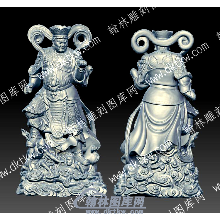 四大天王立体圆雕图（YDRW-148）.jpg