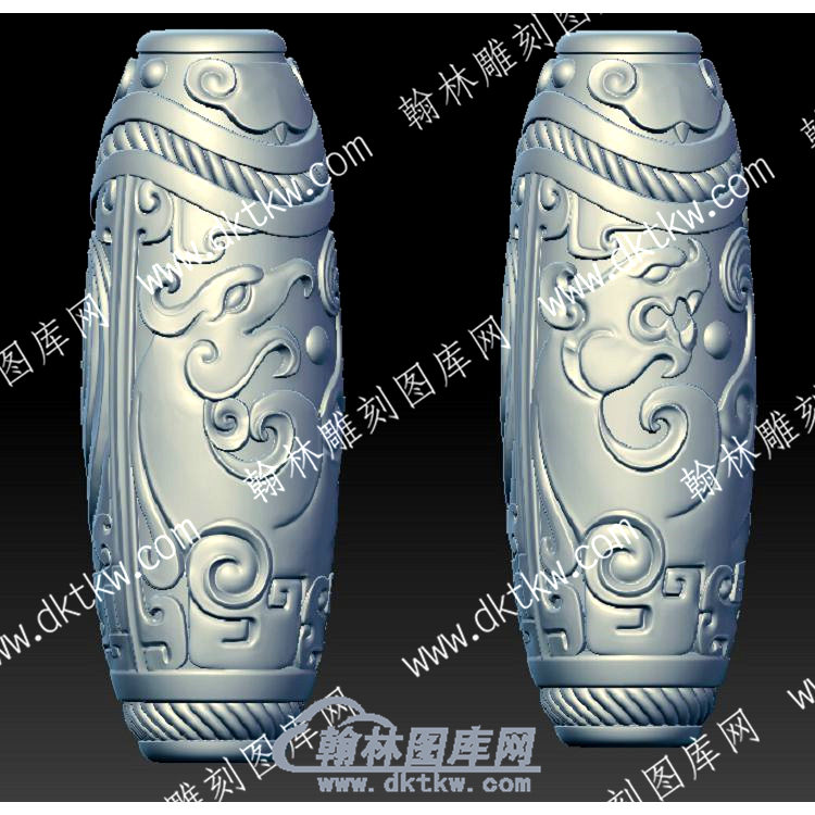 龙纹桶珠立体圆雕图（YDZZ-113）.jpg