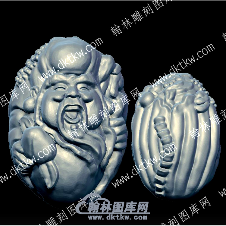 核雕弥勒佛立体圆雕图（HMLF-002）.jpg