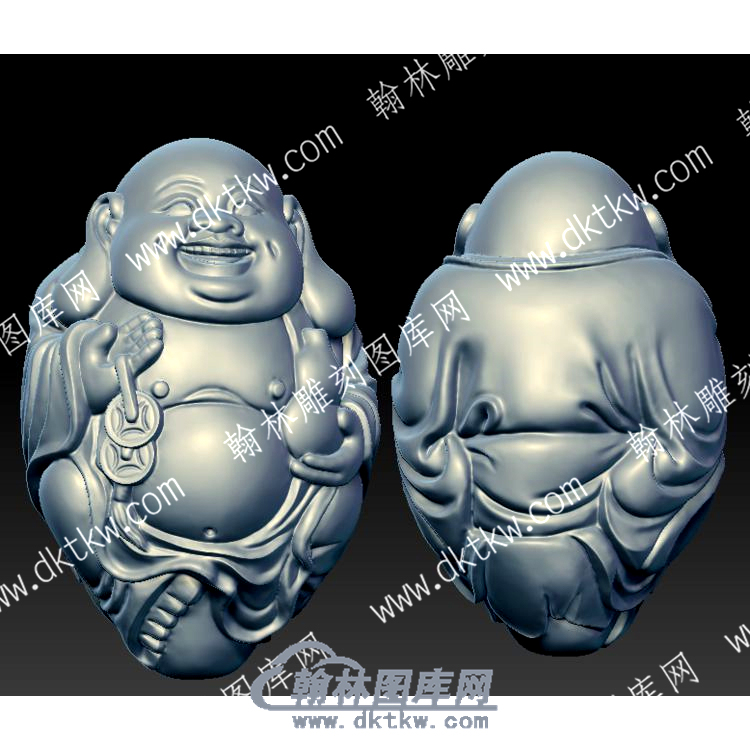 核雕弥勒佛立体圆雕图（HMLF-034）.jpg