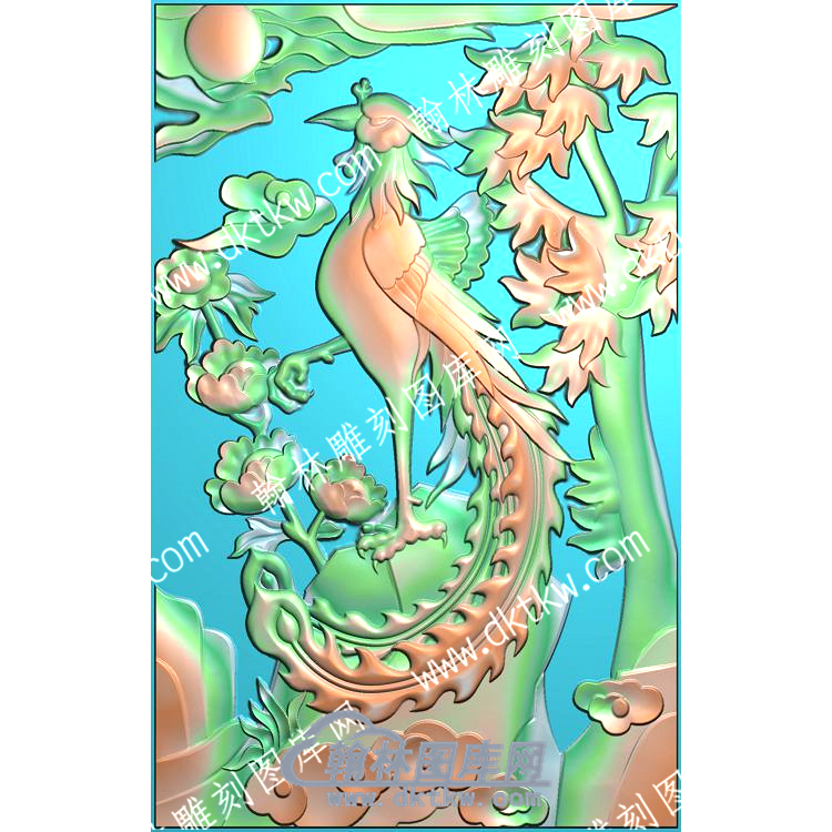 中式祥云凤精雕图（ZSLF-048）.jpg