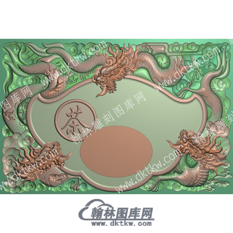 祥云三龙茶盘精雕图（HYCP-029）.jpg
