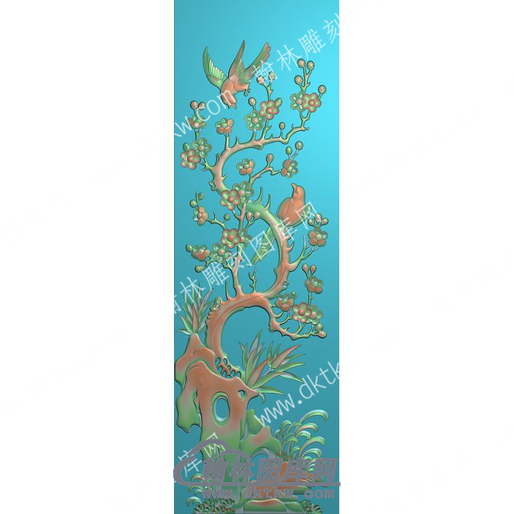 中式梅花鸟精雕图（ZSZW-448）.jpg