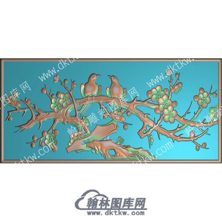 中式梅花鸟精雕图（ZSZW-507）.jpg